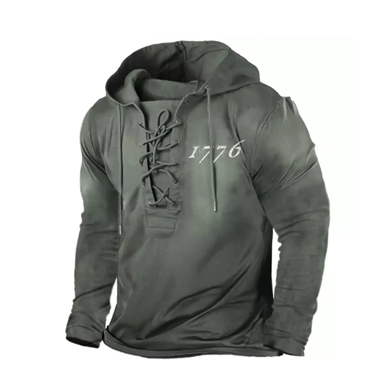 1776  BANDAGE GRAPHIC PULLOVER HOODIE