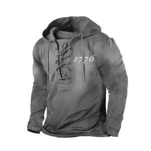 1776  BANDAGE GRAPHIC PULLOVER HOODIE