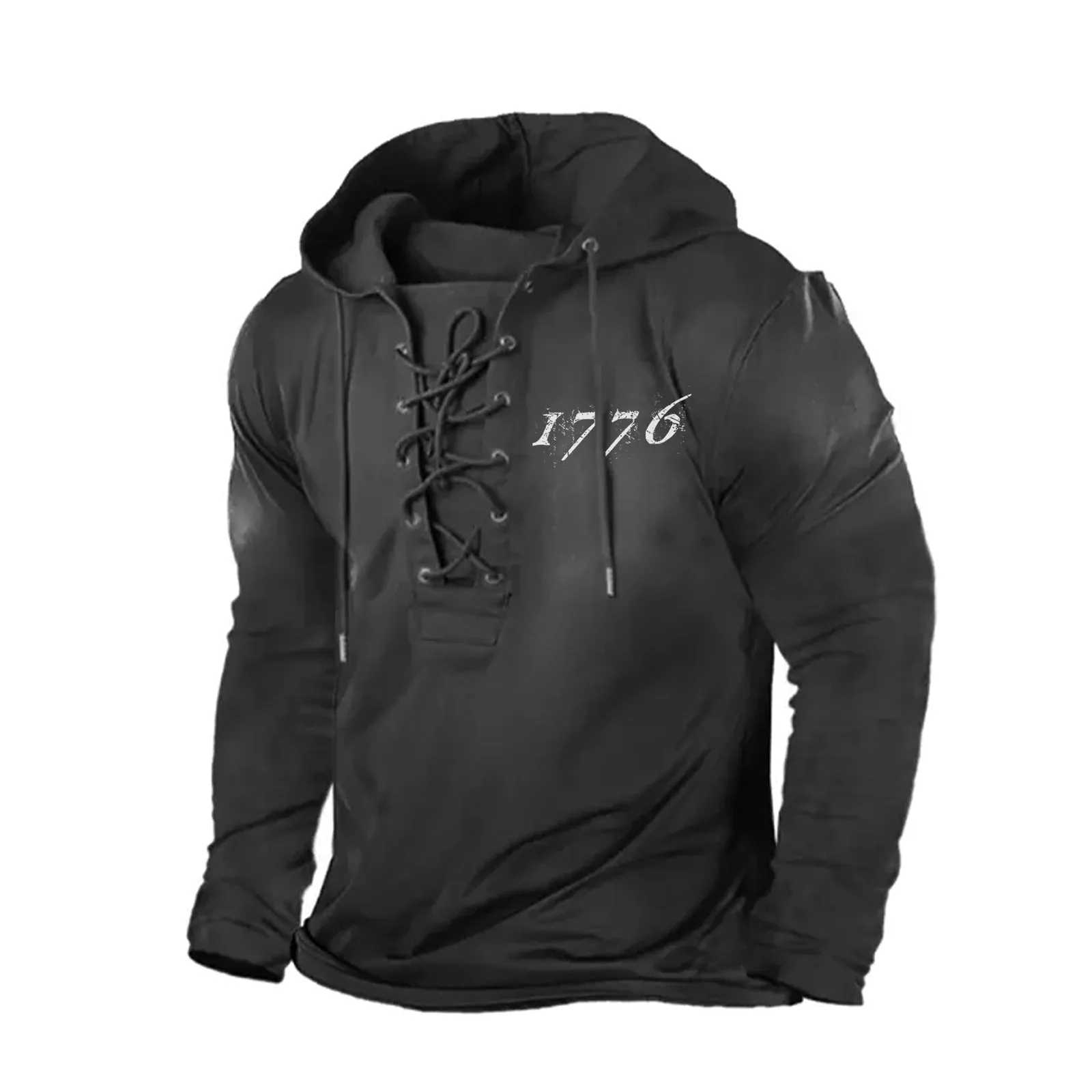 1776  BANDAGE GRAPHIC PULLOVER HOODIE