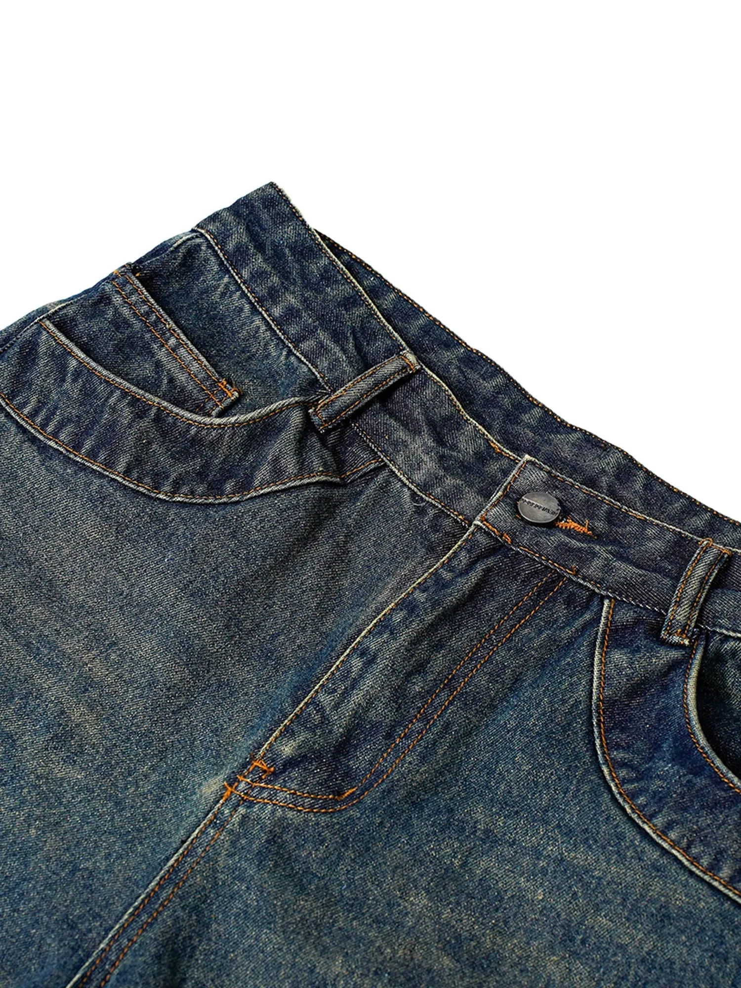 1984 American High Street Washed Distressed Jeans