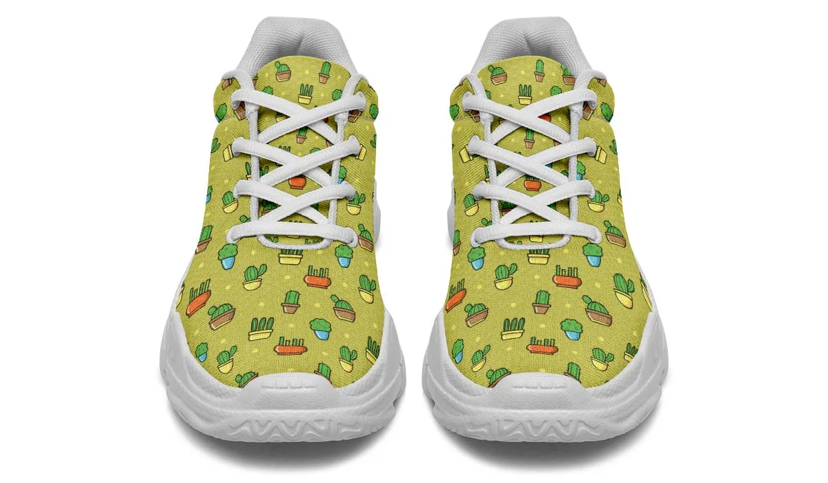 8 Bit Potted Plants Chunky Sneakers