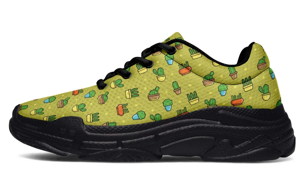 8 Bit Potted Plants Chunky Sneakers