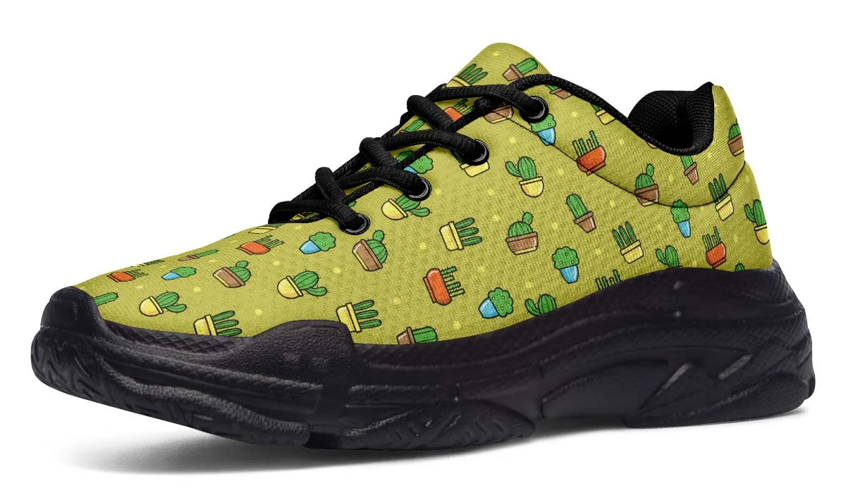 8 Bit Potted Plants Chunky Sneakers