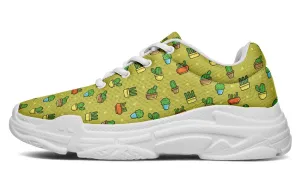 8 Bit Potted Plants Chunky Sneakers