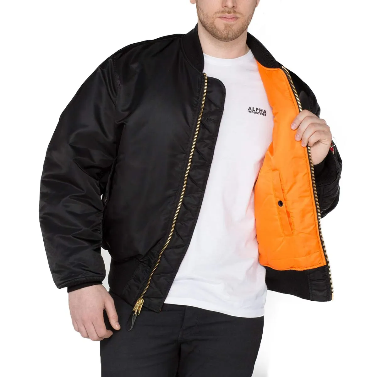 Alpha Industries MA-1 TT Flight Jacket Black