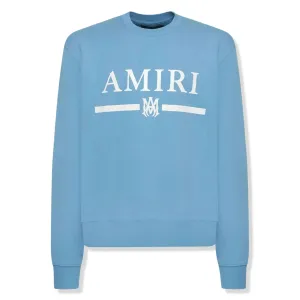 Amiri MA Bar Crewneck Carolina Blue Sweatshirt