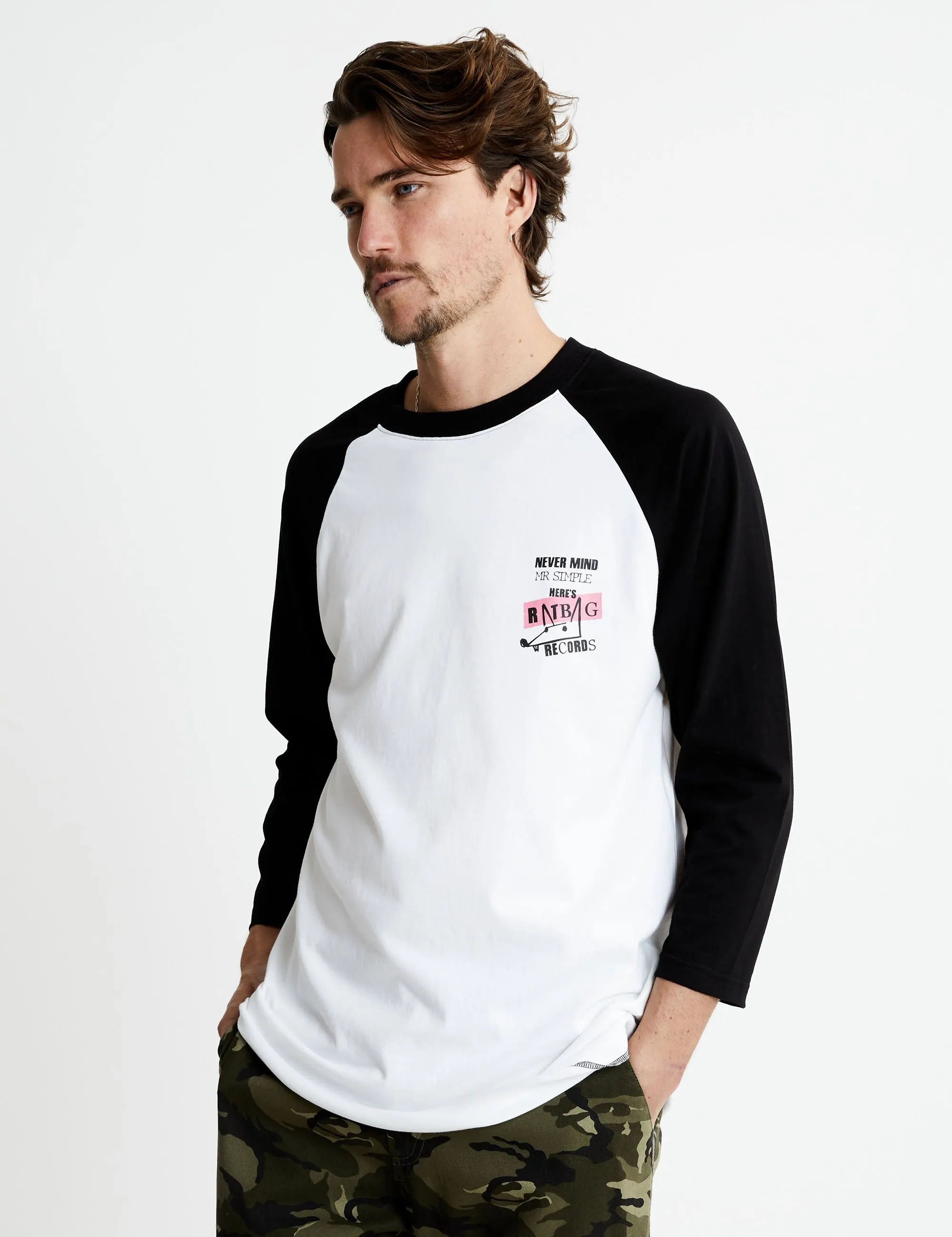 Anarchy Raglan - White/Black