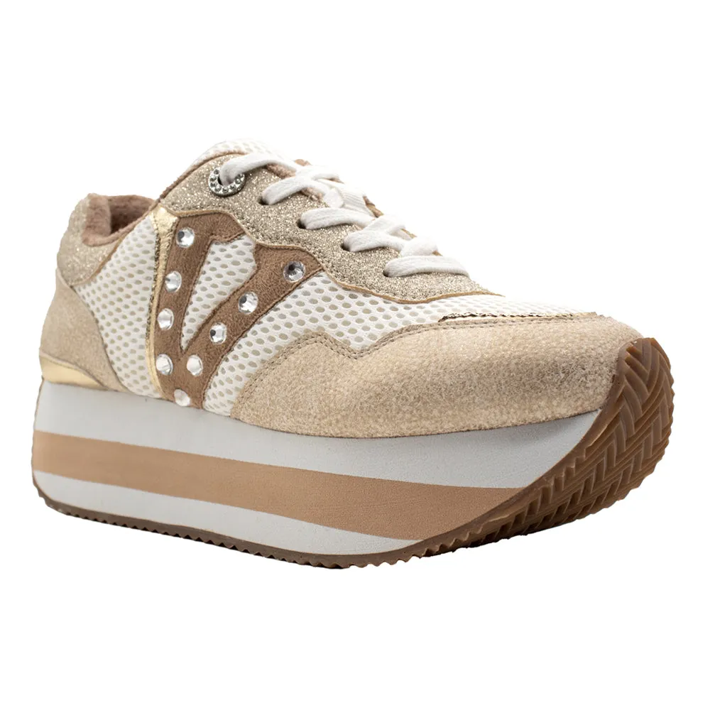 Beckett Platform Rhinestone Sneakers