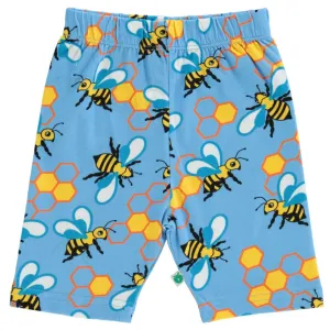 Bees Cycling Shorts in Blue Grotto