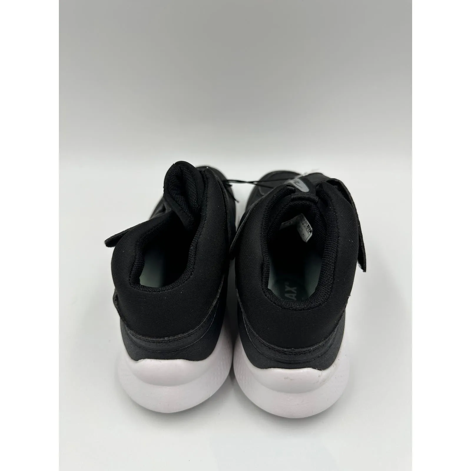 Big Kid Size 2 Black Leather X Cross Strap Sneakers