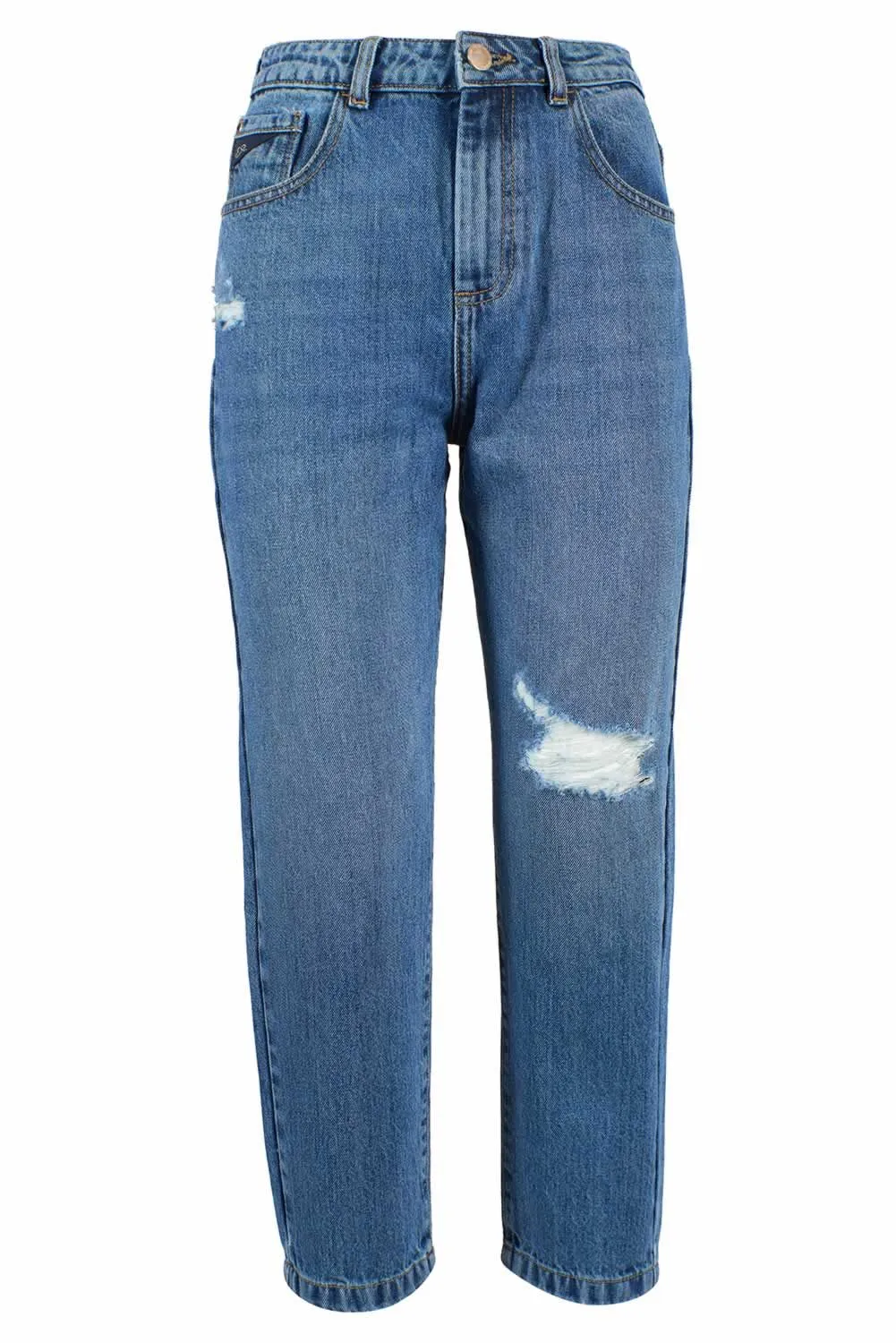 Blue Cotton Women Jeans