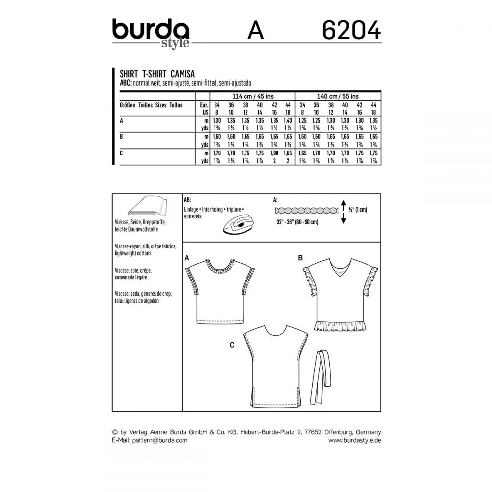 Burda Tops 6204