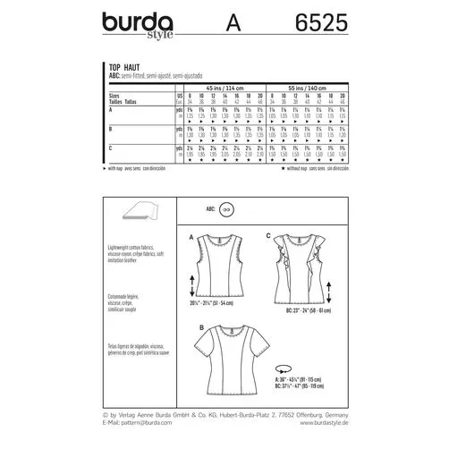 Burda Tops 6525