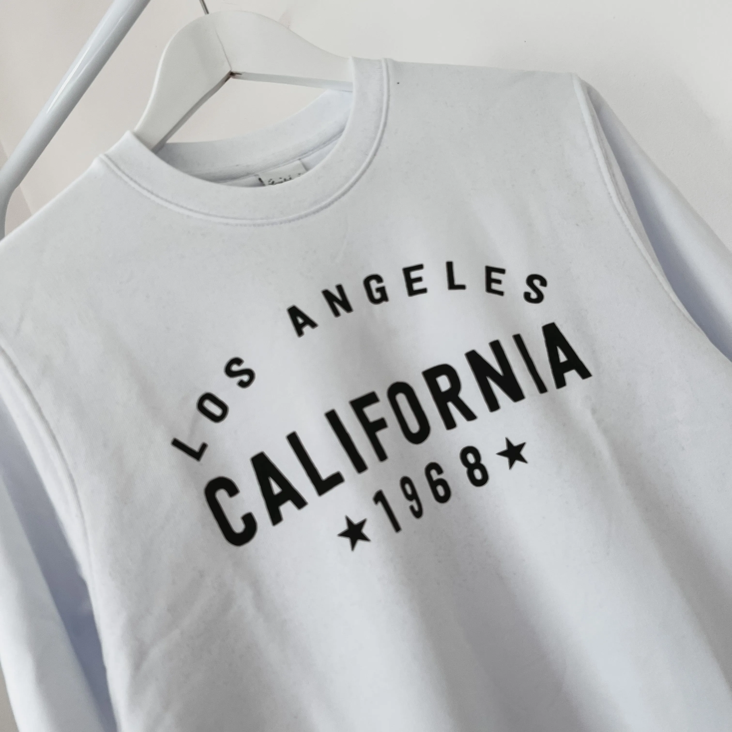 California Los Angeles WHITE/BLACK sweatshirt *NEW*