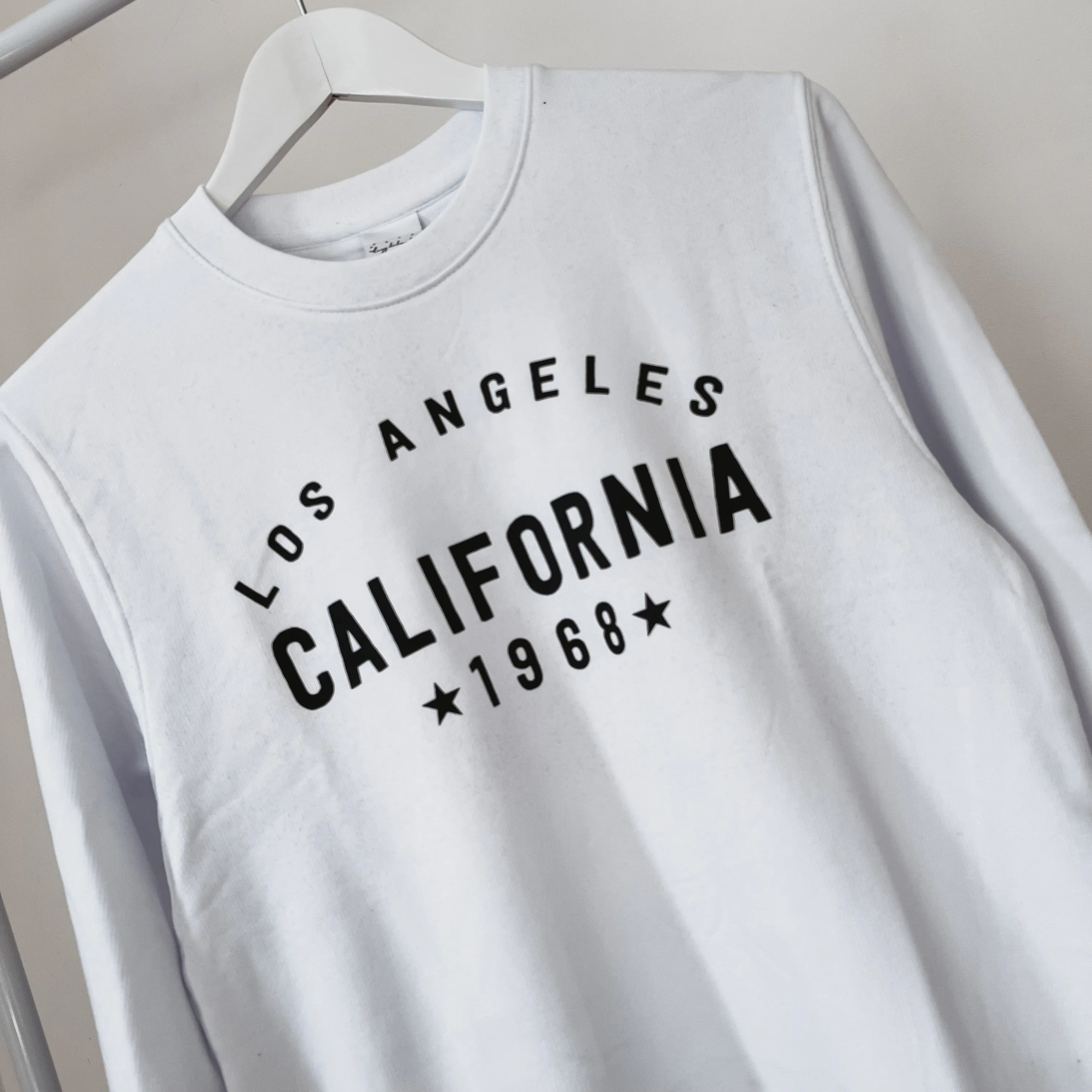 California Los Angeles WHITE/BLACK sweatshirt *NEW*