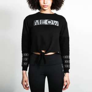 Catwoman Meow Front Tie Long Sleeve