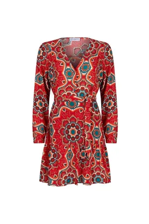 Dress Elara - Rood Dessin