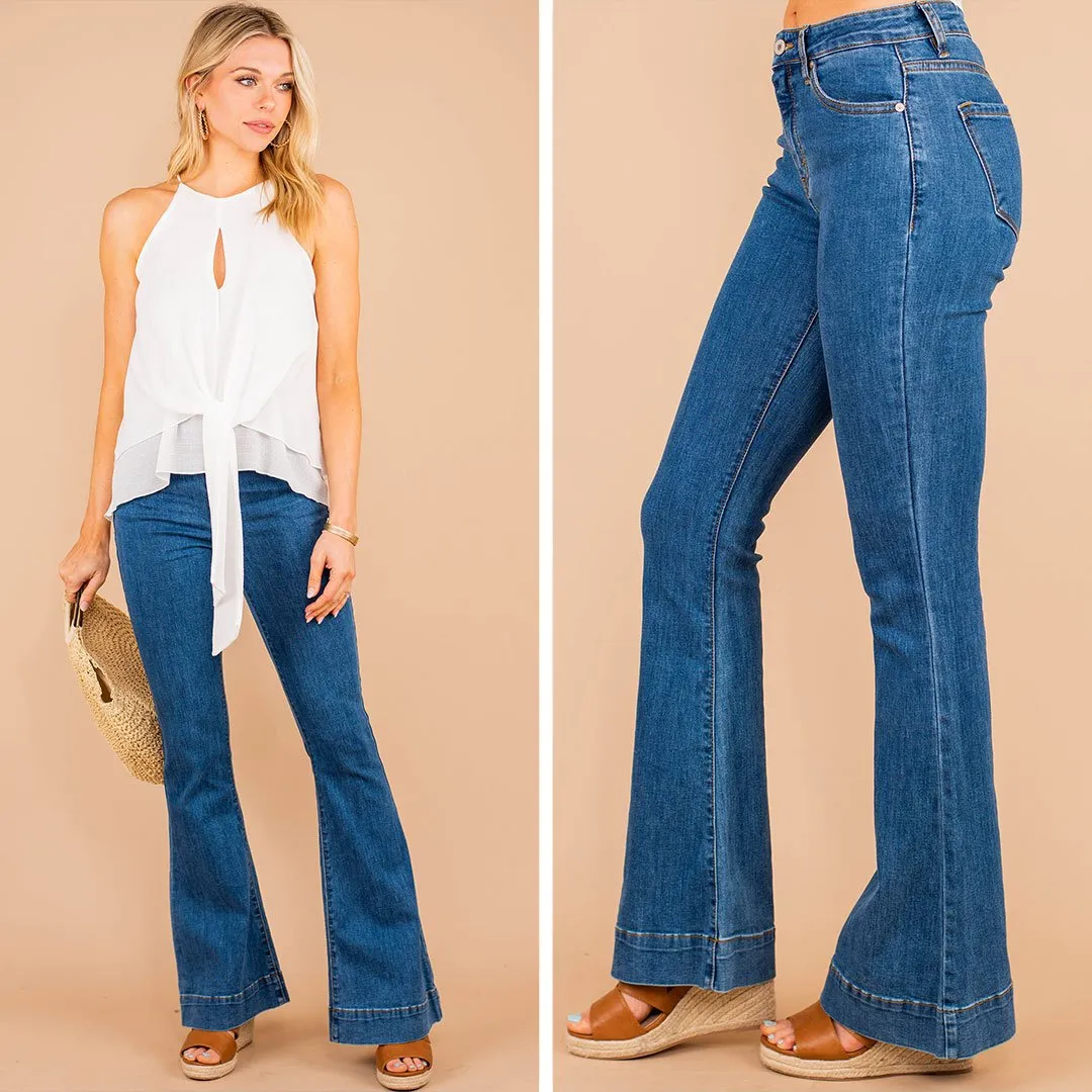 Embrace The Past Medium Wash Flare Jeans