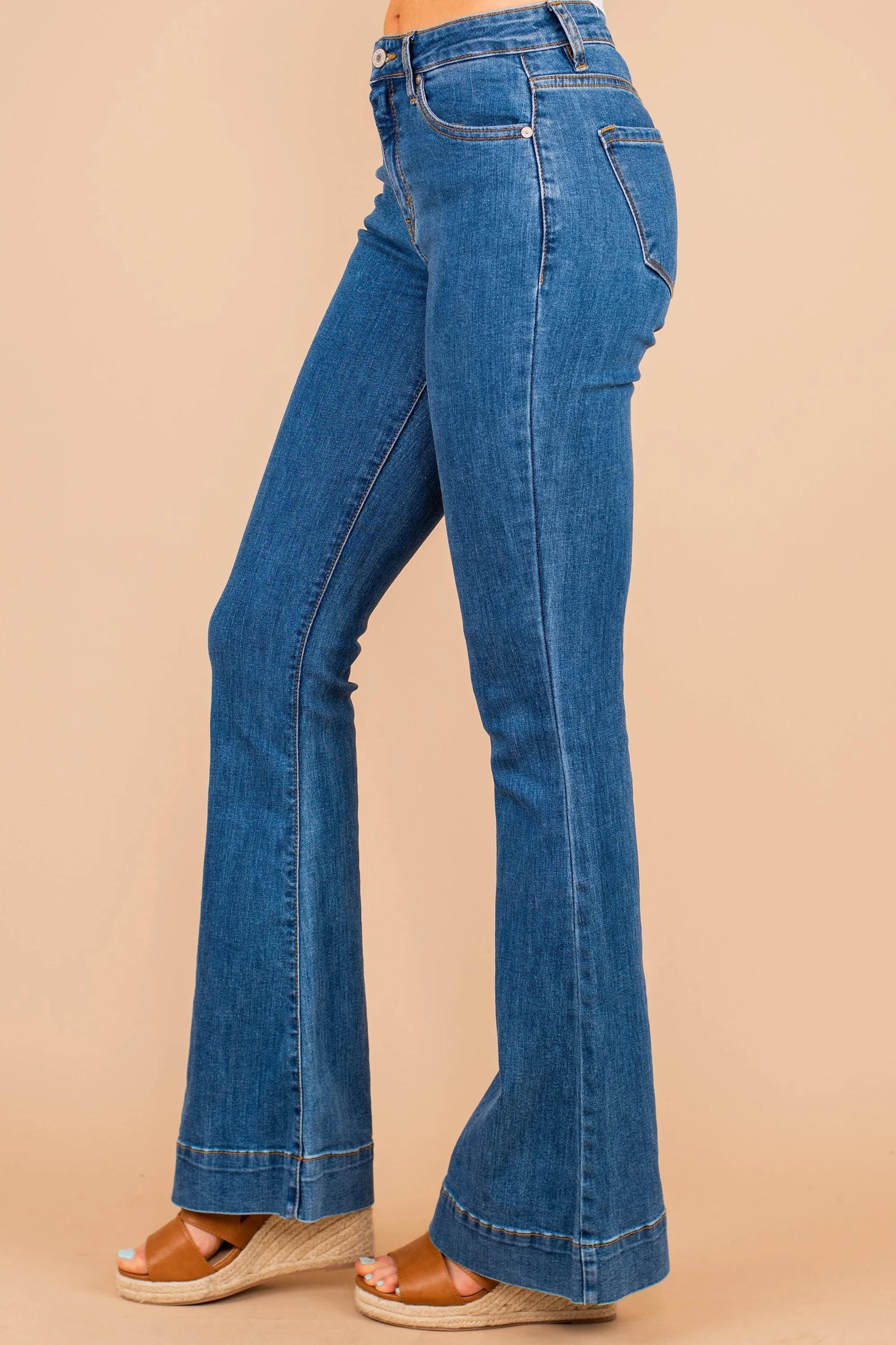 Embrace The Past Medium Wash Flare Jeans