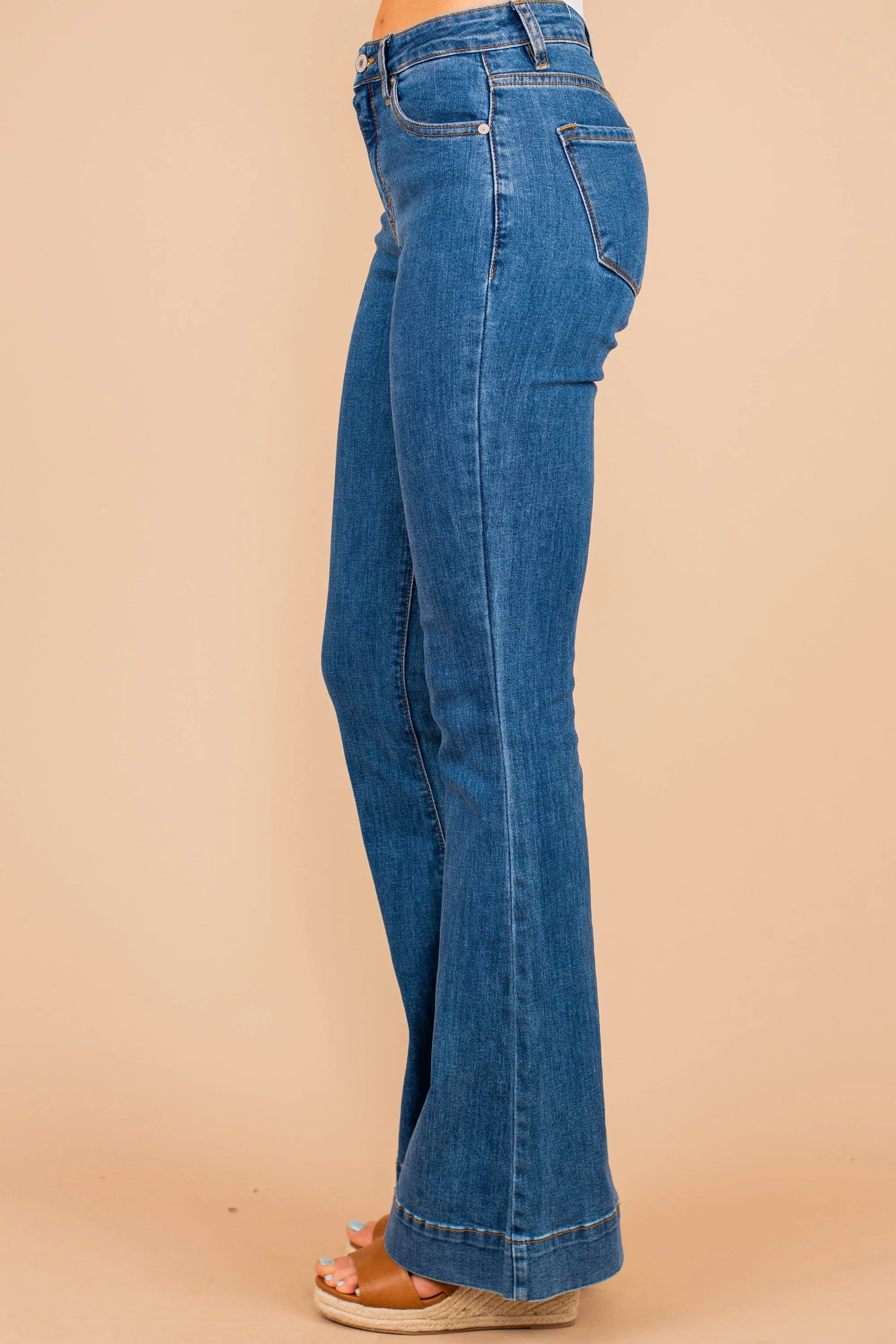 Embrace The Past Medium Wash Flare Jeans