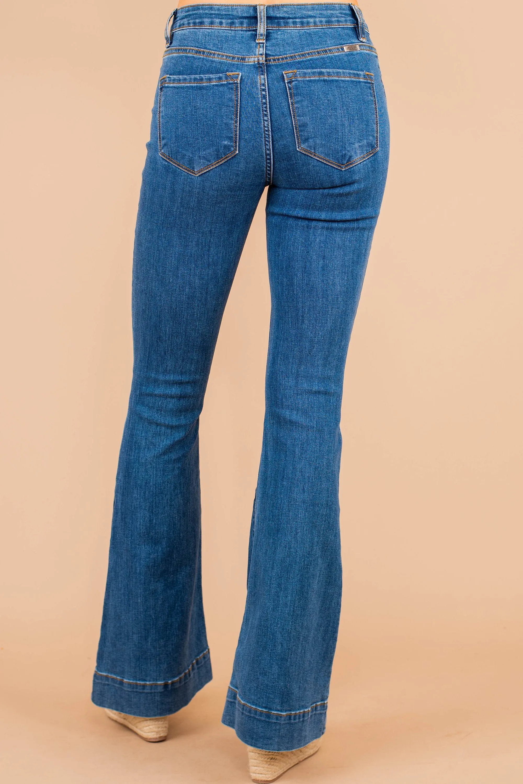 Embrace The Past Medium Wash Flare Jeans