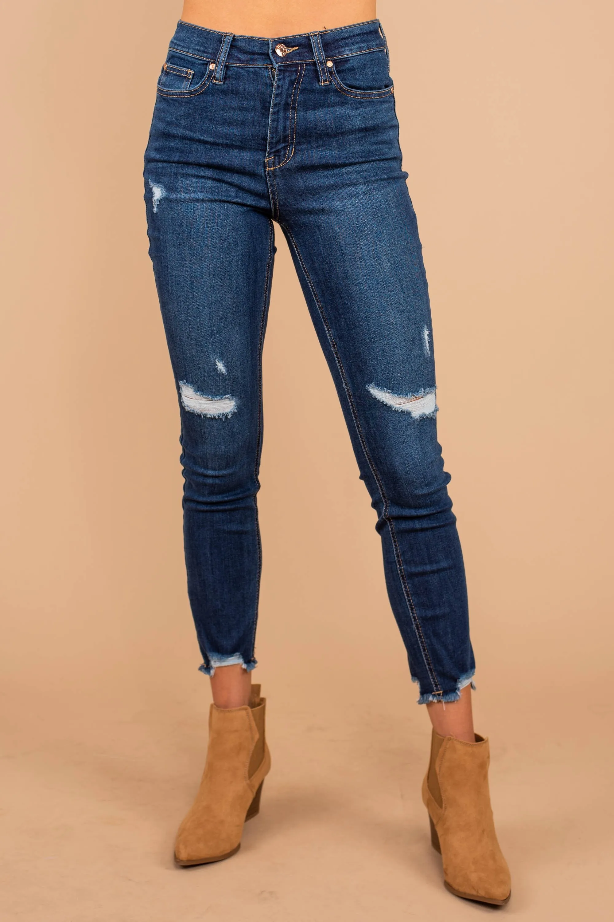 From This Day On Denim Distressed Skinny Jeans