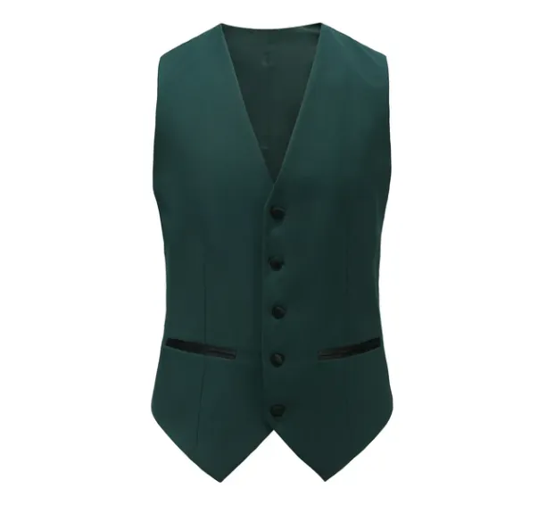 Gino Vitale Slim Fit Shawl Lapel Three Piece Tuxedo - Hunter Green