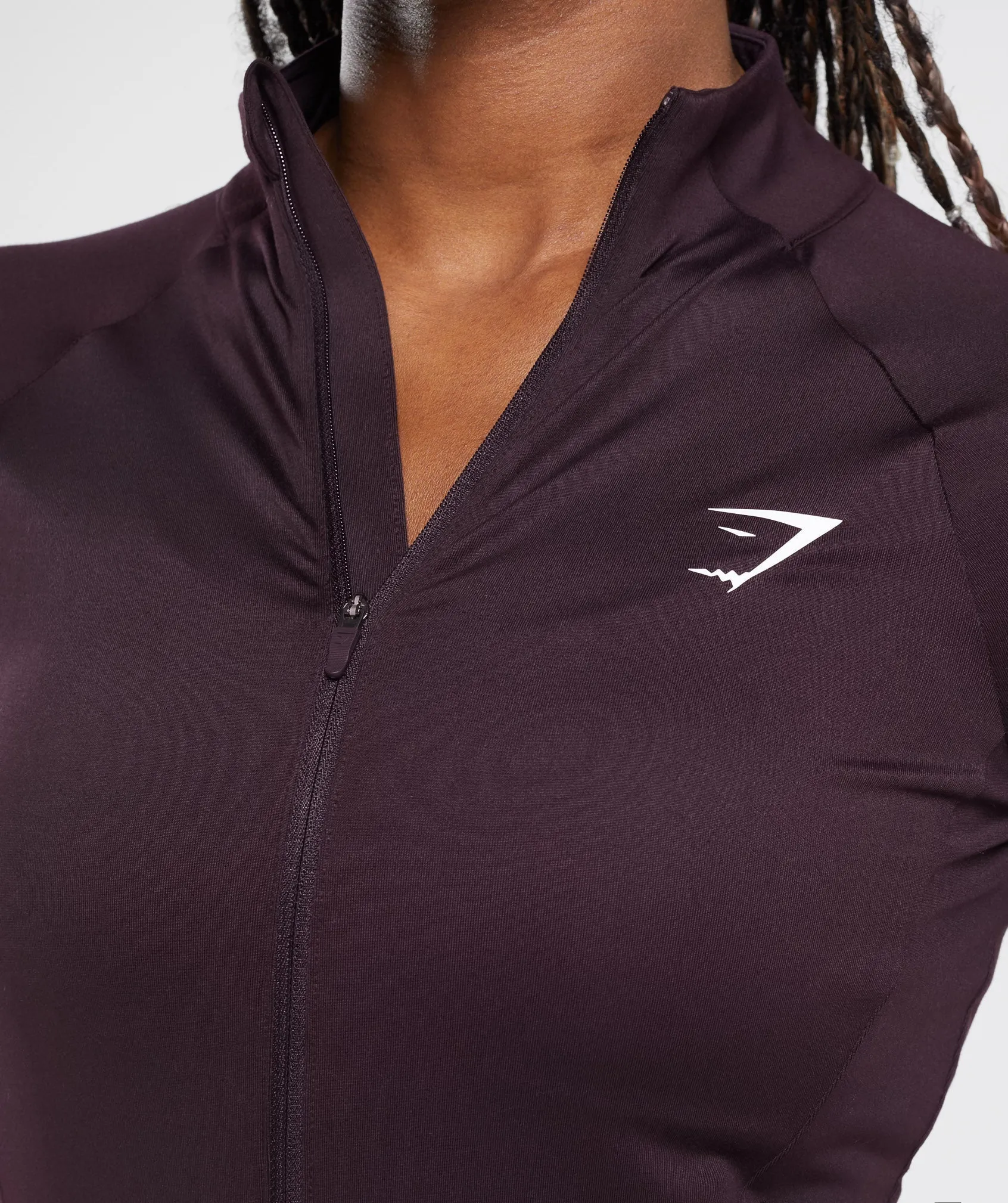 Gymshark Training Zip Up Jacket - Plum Brown