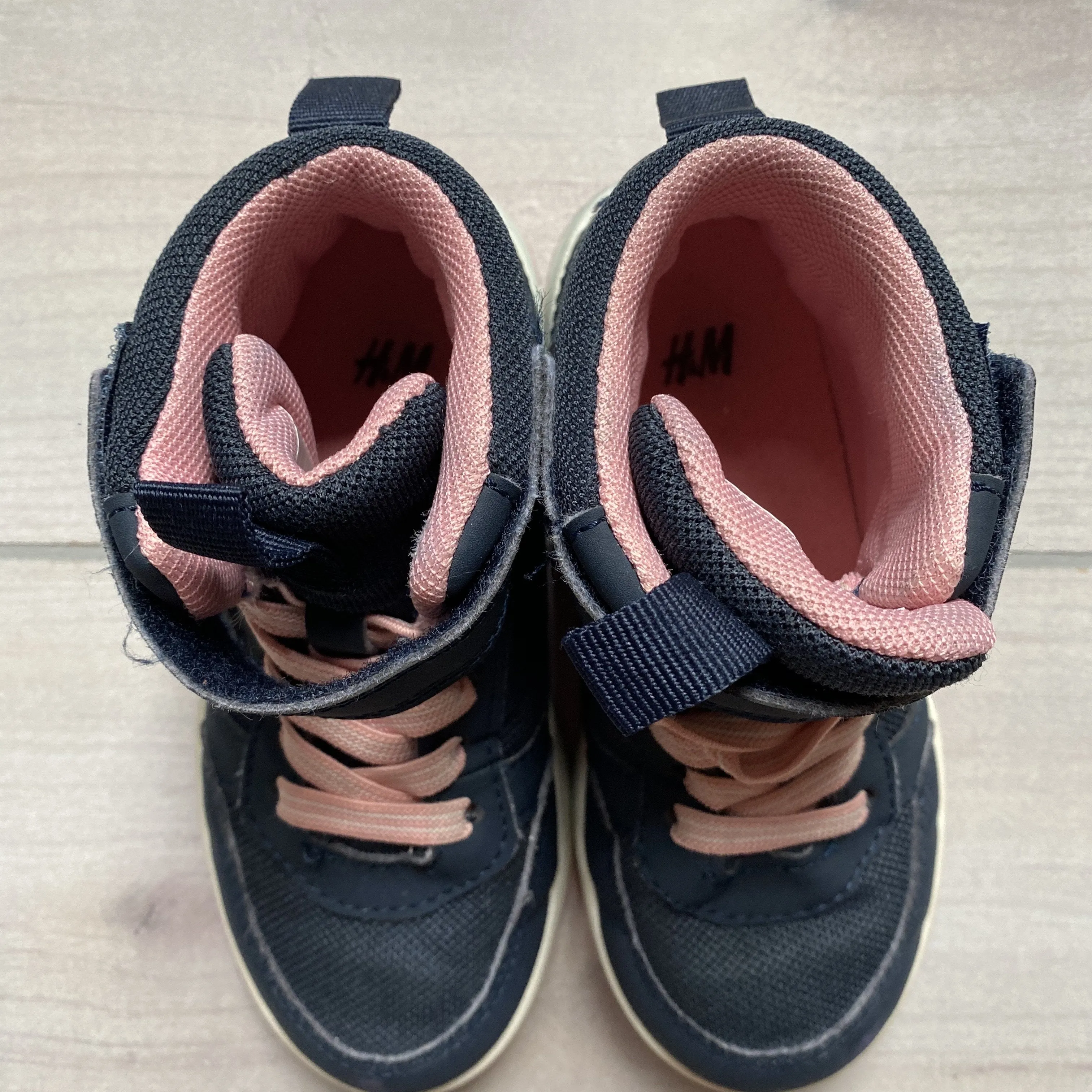 H&M Navy & Pink Sneaker Boots