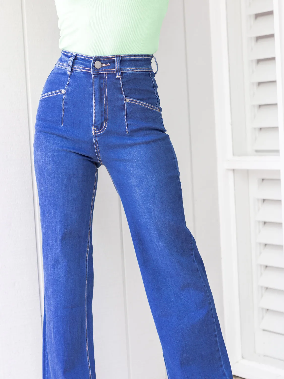 Hudson Wide Leg - Dark Denim