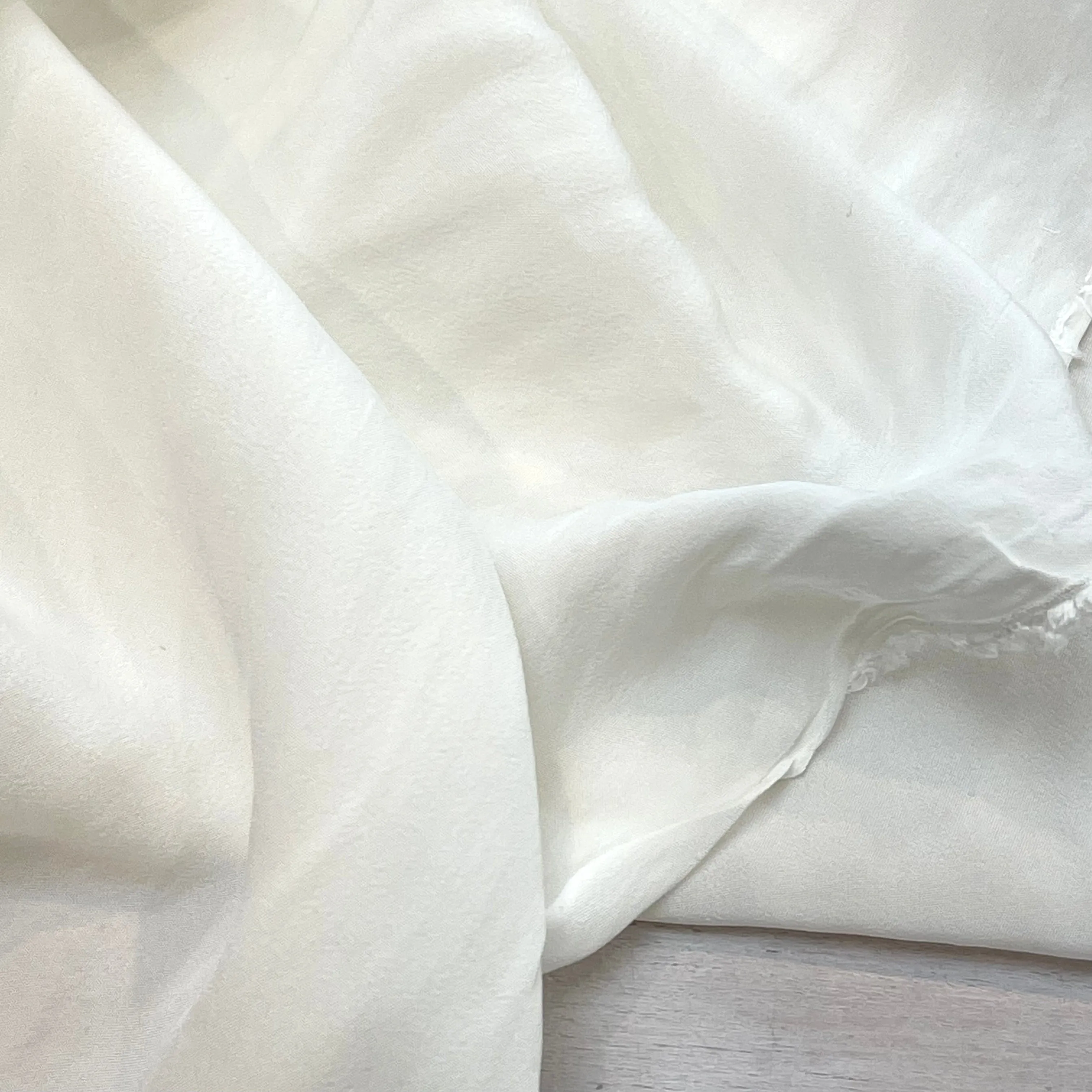 Ivory Smooth Viscose Crepe de Chine