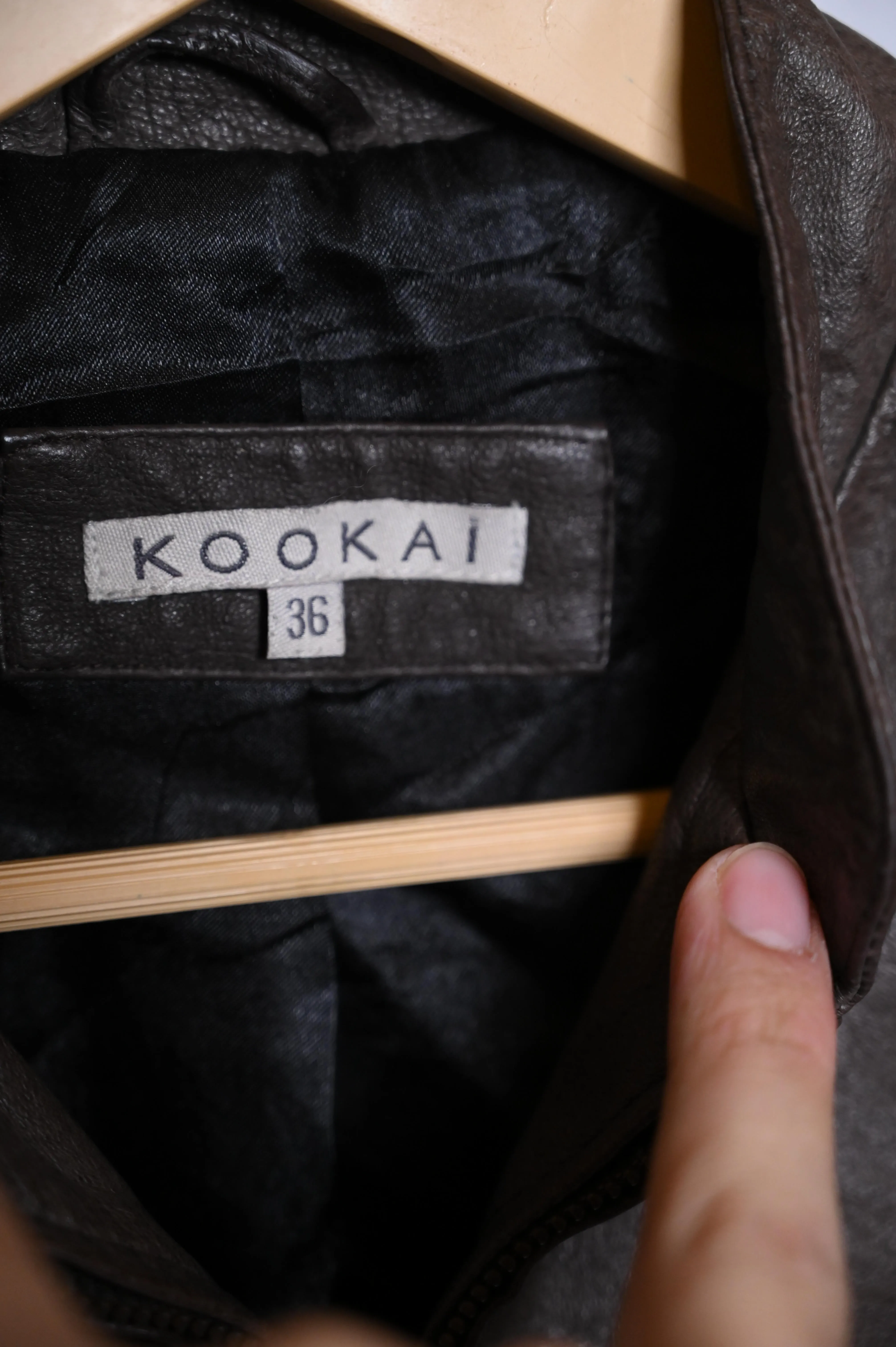 Kookai Brown Leather Jacket