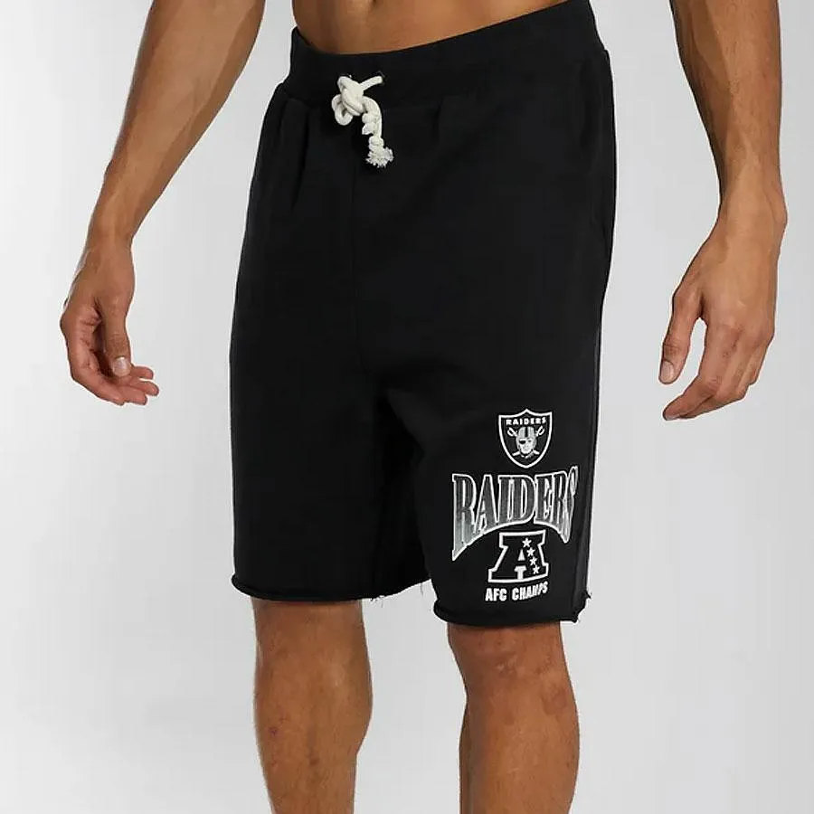 Majestic NFL Vintage Sport Stack Raw Short Las Vegas Raiders