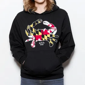 Maryland Full Flag Crab (Black) / Hoodie