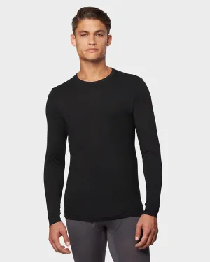 Men's Lightweight Baselayer Crew Top - Black