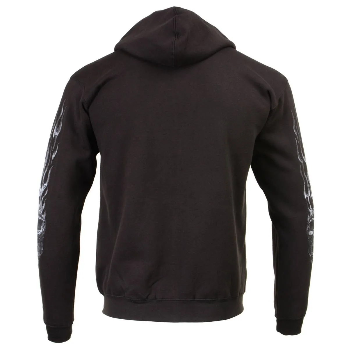 Milwaukee Leather MPMH118002 Men’s ‘Shredder Skull’ Black Hoodie with Zipper Closure