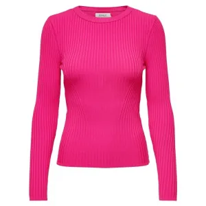 Onlsofi Ls Rib O-neck Knt - Fuchsia