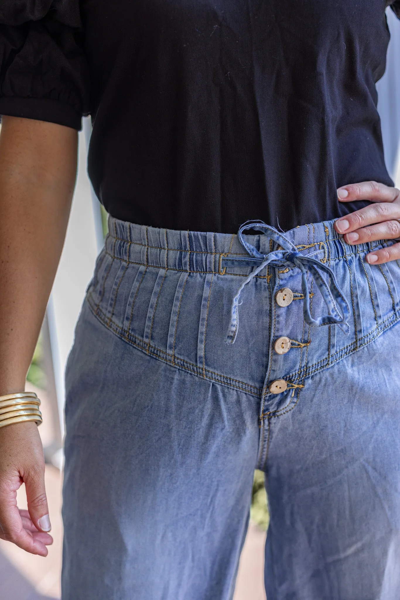 Palazzo Perfection Blue Denim Pants