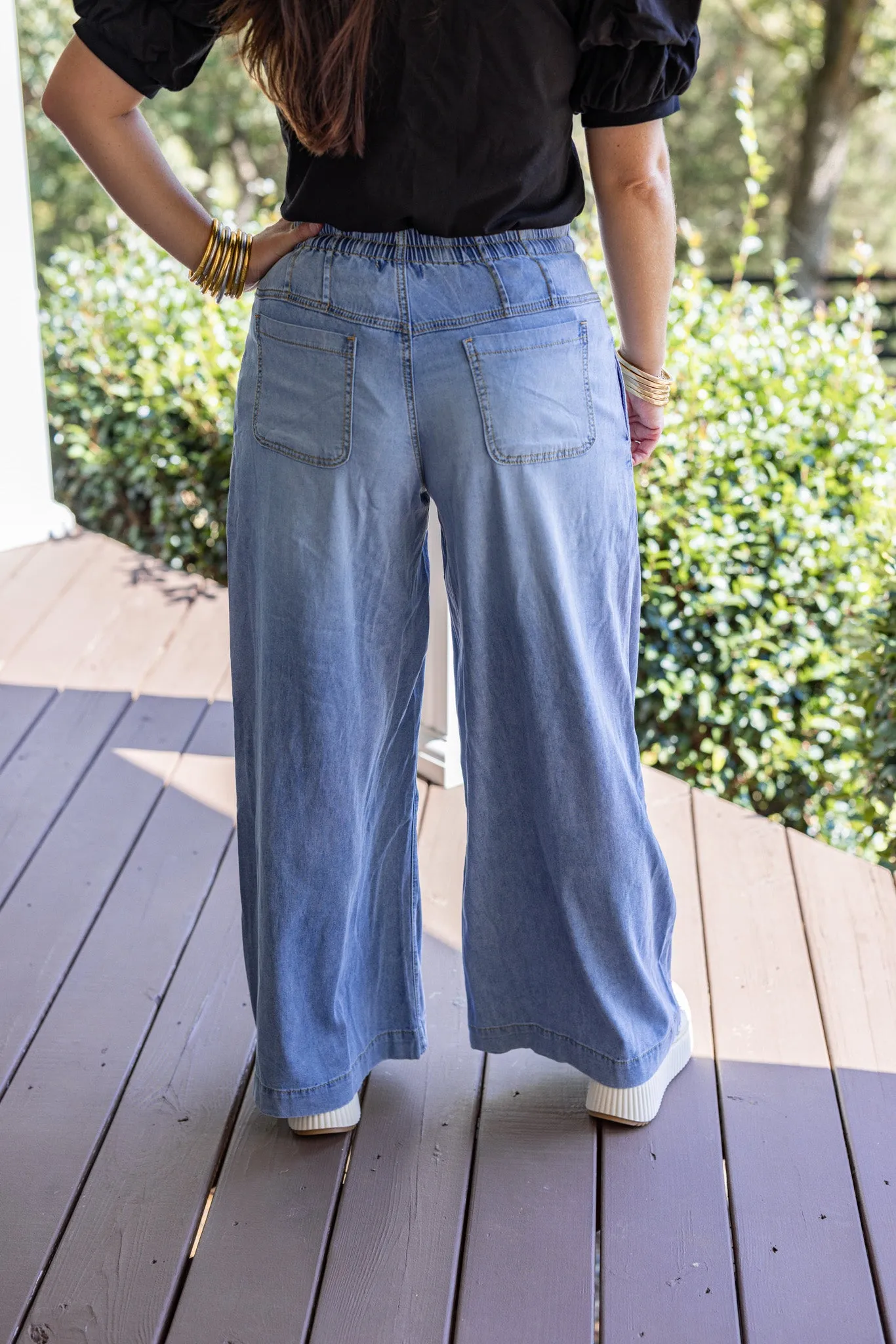 Palazzo Perfection Blue Denim Pants