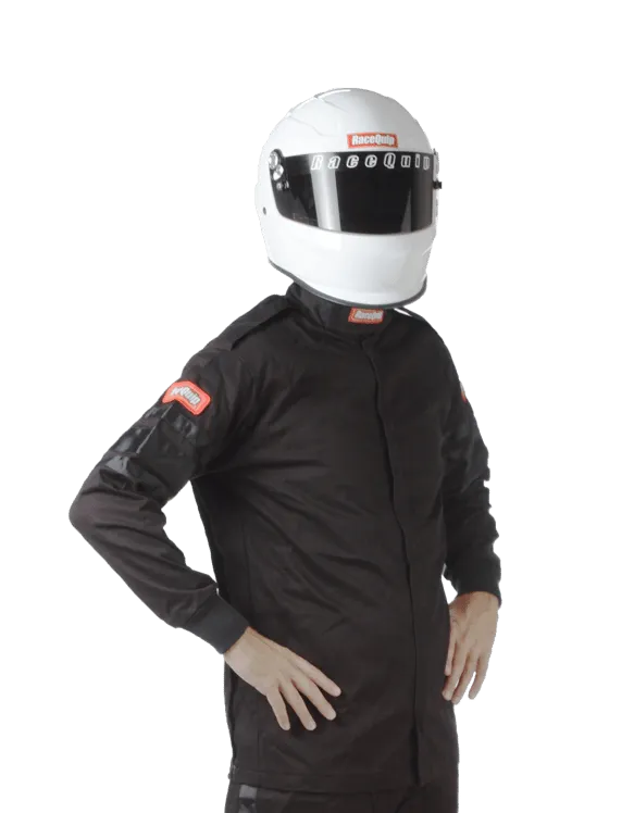 RaceQuip Single Layer Fire Suit Jacket - Black - 4XL - 111009