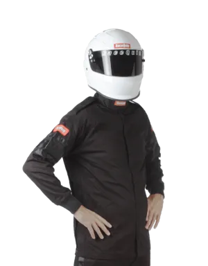 RaceQuip Single Layer Fire Suit Jacket - Black - 4XL - 111009