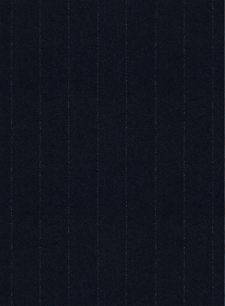 Scabal Sapphire Beaded Stripe Blue Wool Jacket