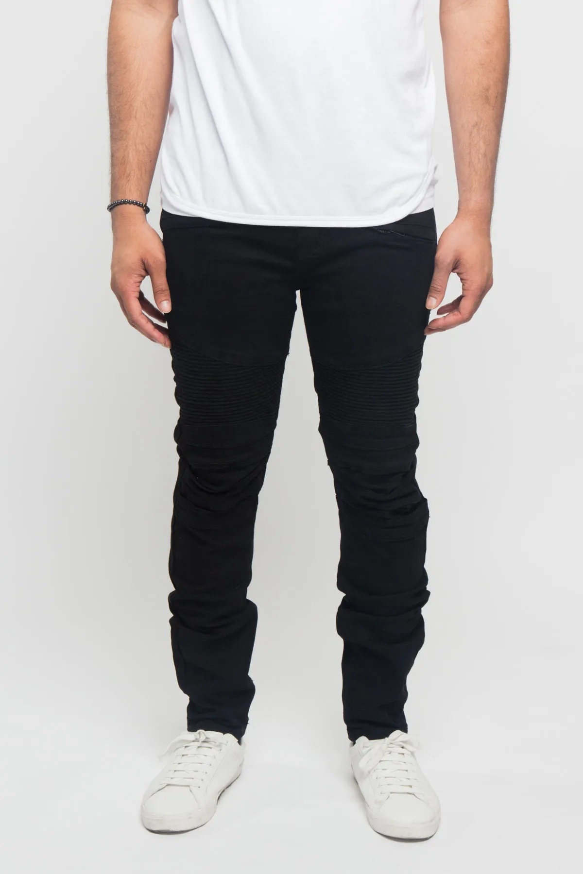 Scrunched Fold Illusion Jeans