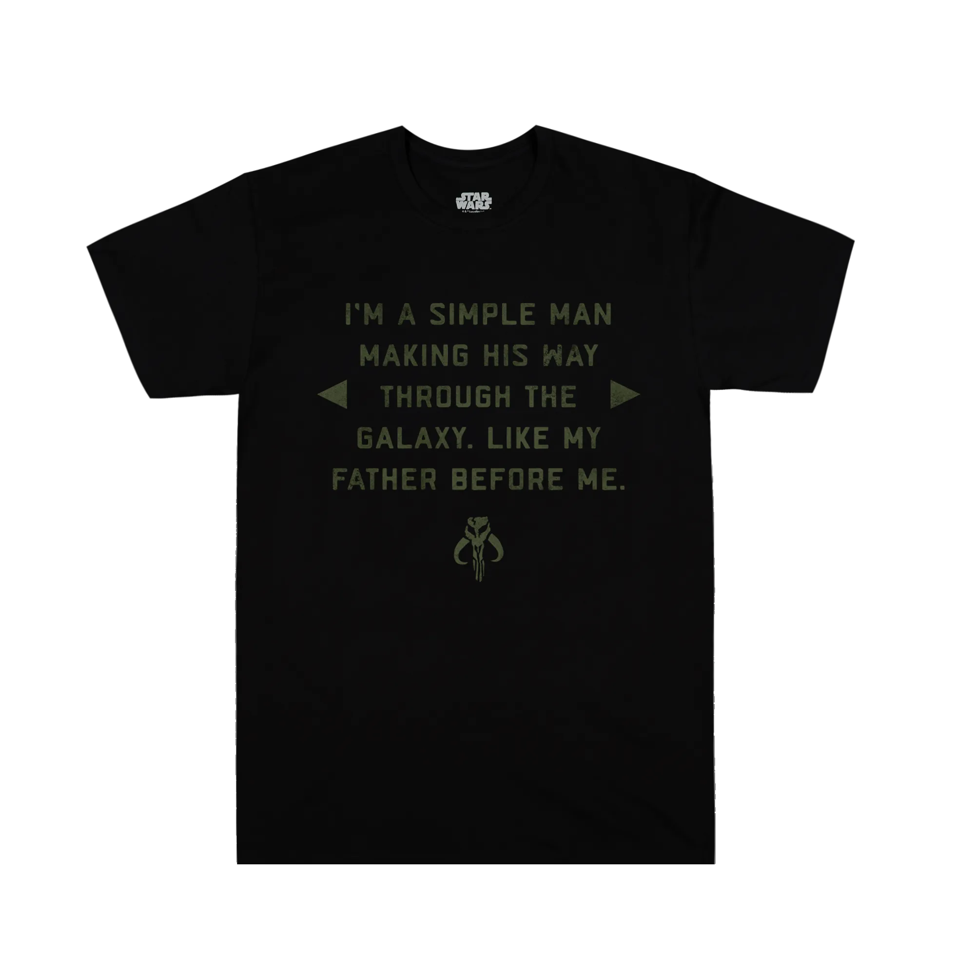 Simple Man Quote Black Tee