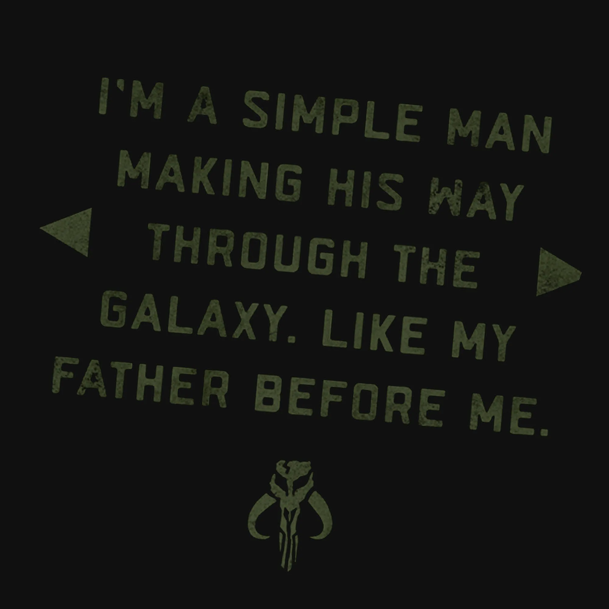 Simple Man Quote Black Tee