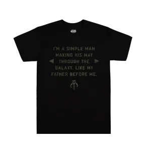 Simple Man Quote Black Tee