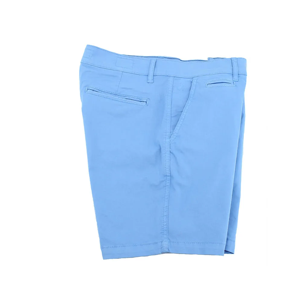 Solid Blue Chino Shorts