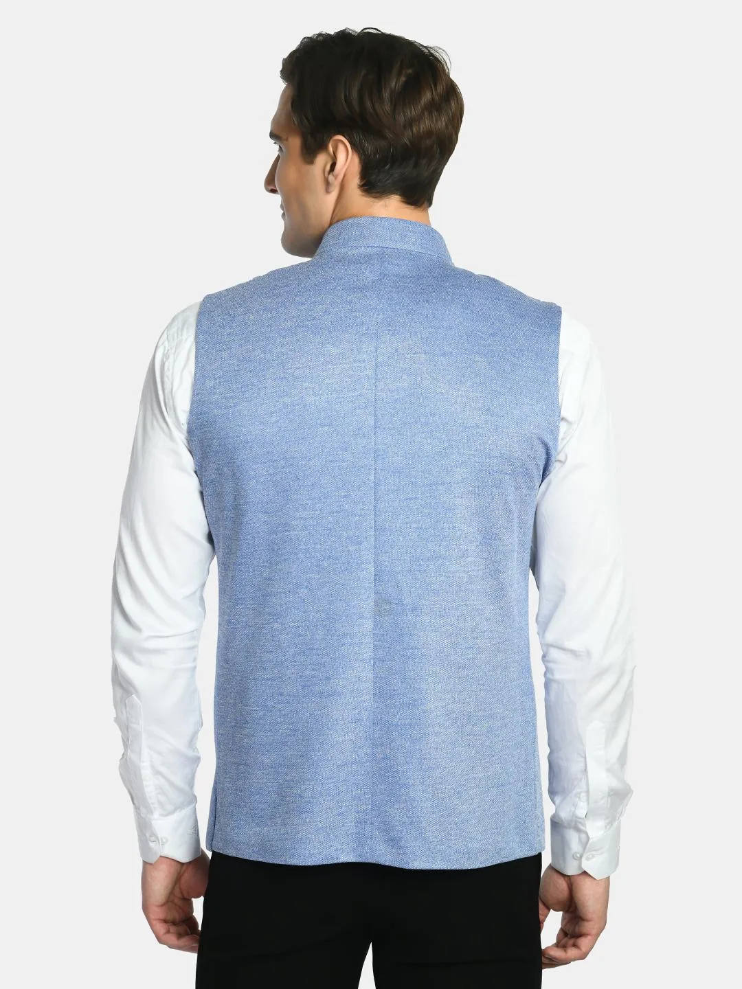 Stylish Solid Herringbone Nehru Jacket for Festive Occasions