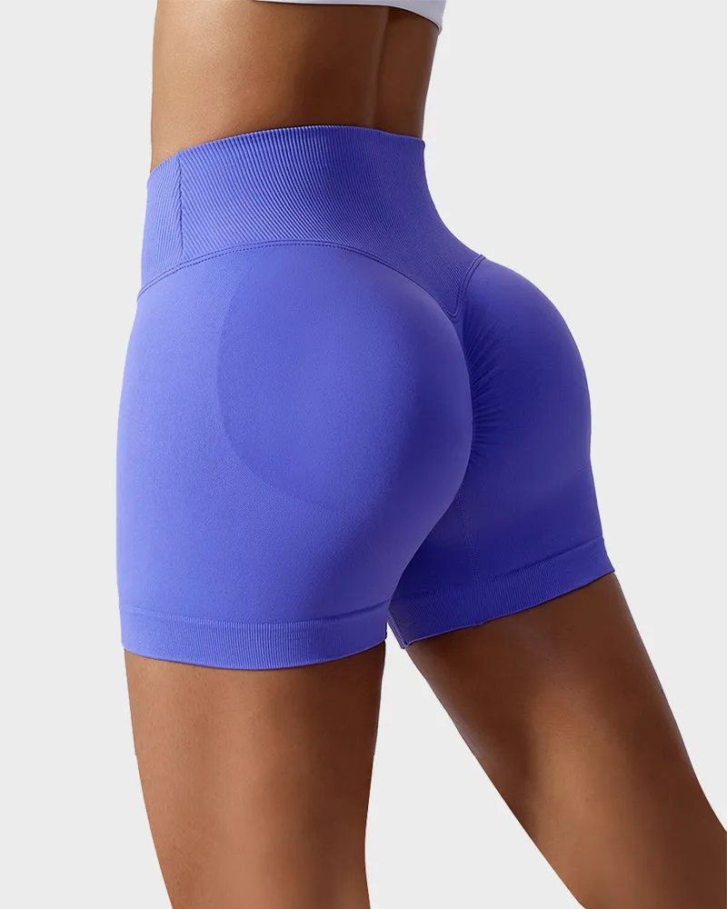 V-Cross Waist Butt Lifting Fitness Shorts