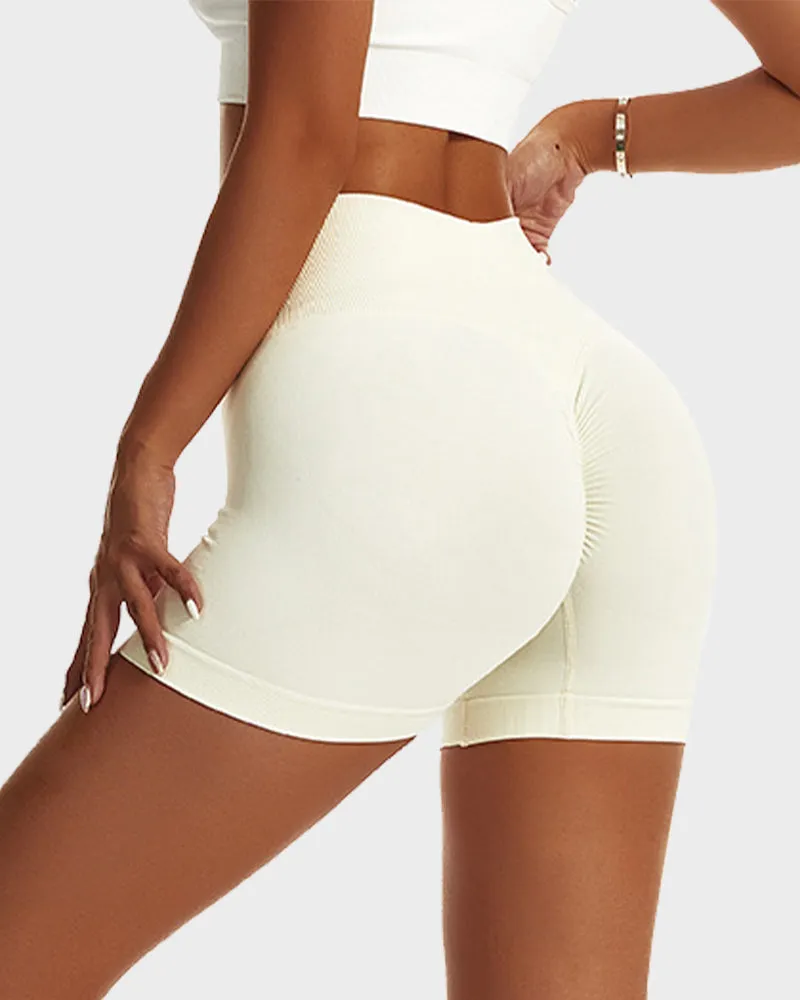 V-Cross Waist Butt Lifting Fitness Shorts